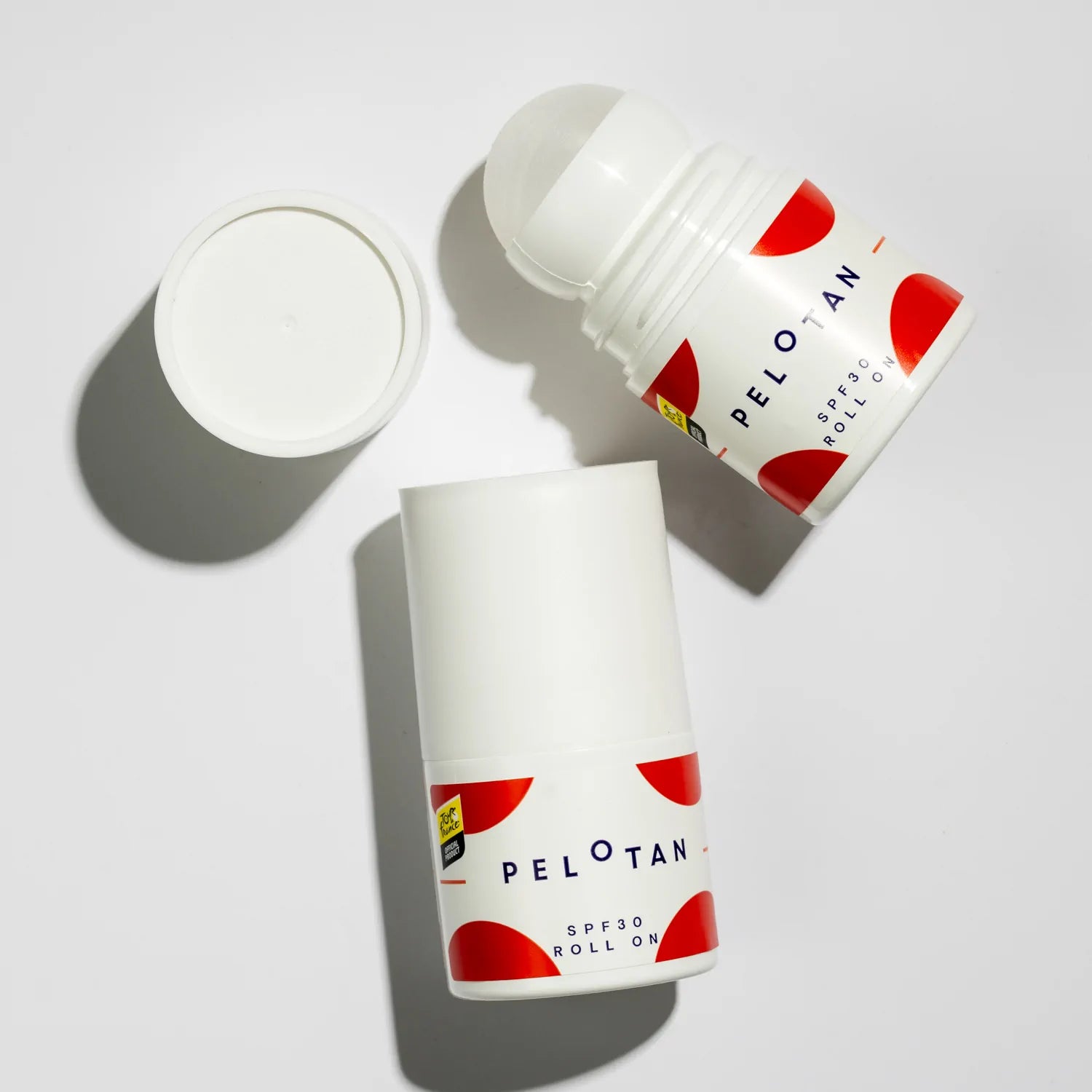Two bottles of Pelotan Special Edition Roll on with the polka dot jersey - official product of the Tour de France