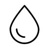 An icon of a waterdrop, indicating sweatproof and water resistant protection from Pelotan Performance Sunscreen