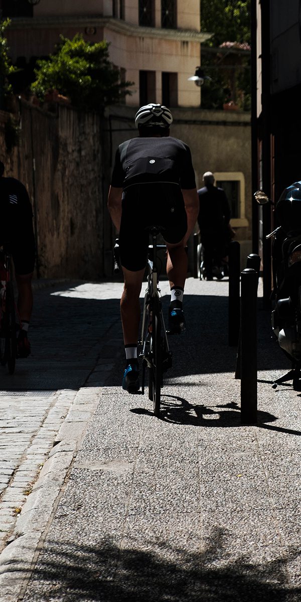 cyclist in Girona